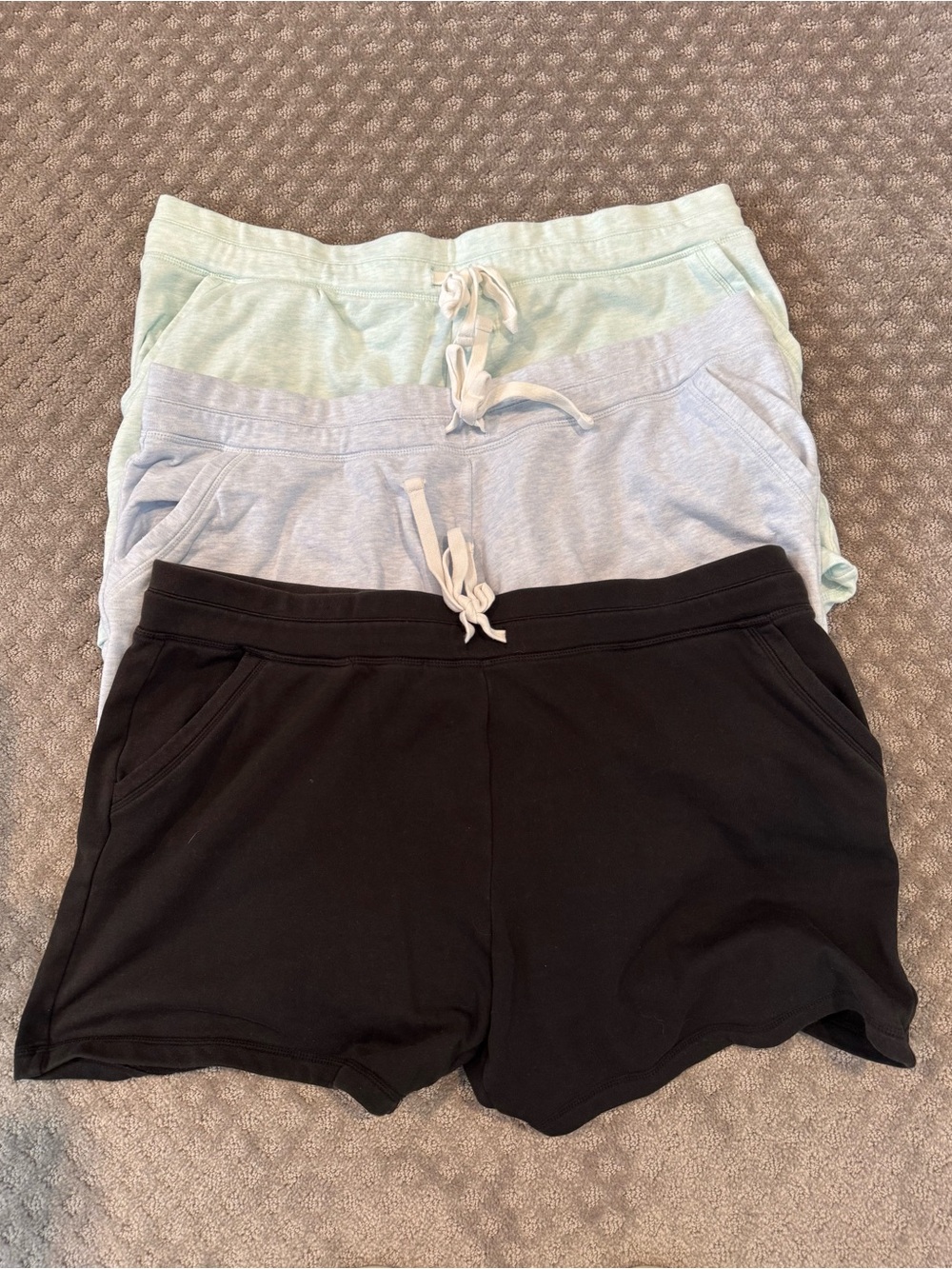 32 Degrees Cool Women's Drawstring Pull-On Shorts - 3 pairs / 3 colors